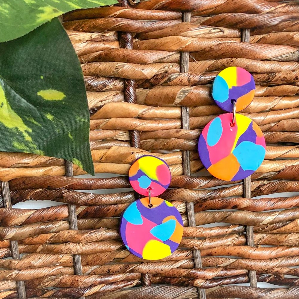Neon Handmade Polymer Earrings